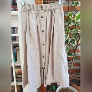 NotPerfectLinen Marseille Linen Skirt Size Small